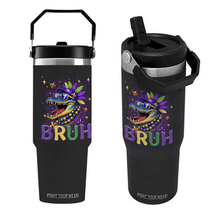 67 Mardi Gras Flip Straw Tumbler Funny Alligator Six Seven Bruh Meme TS14 One Size: 30 oz Black Print Your Wear
