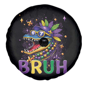 67 Mardi Gras Spare Tire Cover Funny Alligator Six Seven Bruh Meme TS14 Print Your Wear