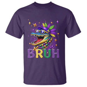67 Mardi Gras T Shirt Funny Alligator Six Seven Bruh Meme TS14 Purple Print Your Wear
