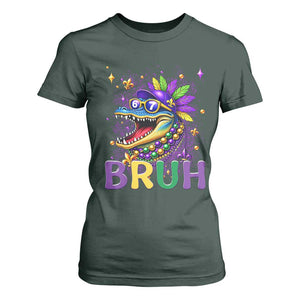 67 Mardi Gras T Shirt For Women Funny Alligator Six Seven Bruh Meme TS14 Dark Forest Green Print Your Wear