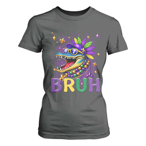 67 Mardi Gras T Shirt For Women Funny Alligator Six Seven Bruh Meme TS14 Dark Heather Print Your Wear