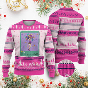 The Life Of The Mardi Gras Queen Ugly Christmas Sweater TS14 Hot Pink Print Your Wear