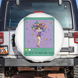 The Life Of The Mardi Gras Queen Spare Tire Cover TS14 No hole White Print Your Wear