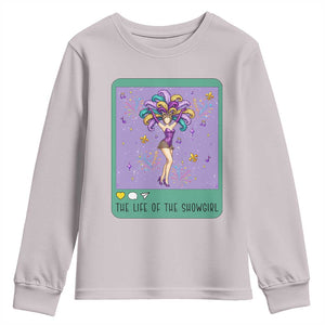 The Life Of The Mardi Gras Queen Youth Sweatshirt TS14 Ice Gray Print Your Wear