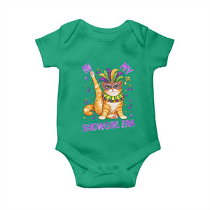 Mardi Gras Cat Baby Onesie In My Showgirl Era TS14 Irish Green Print Your Wear