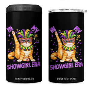 Mardi Gras Cat 4 in 1 Can Cooler Tumbler In My Showgirl Era TS14 One Size: 16 oz Black Print Your Wear