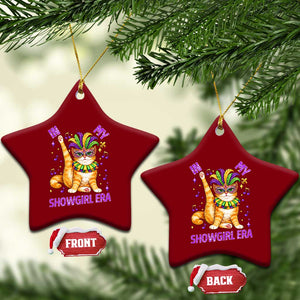 Mardi Gras Cat Ceramic Ornament In My Showgirl Era TS14 Print Your Wear