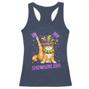 Mardi Gras Cat Racerback Tank Top In My Showgirl Era TS14 Navy Print Your Wear
