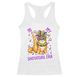 Mardi Gras Cat Racerback Tank Top In My Showgirl Era TS14 White Print Your Wear