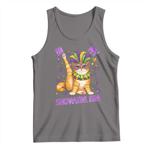 Mardi Gras Cat Tank Top In My Showgirl Era TS14 Deep Heather Print Your Wear