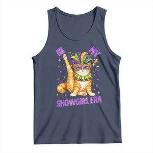 Mardi Gras Cat Tank Top In My Showgirl Era TS14 Navy Print Your Wear