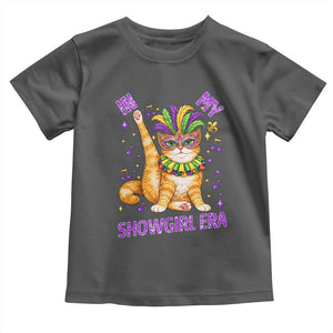 Mardi Gras Cat Toddler T Shirt In My Showgirl Era TS14 Dark Heather Print Your Wear
