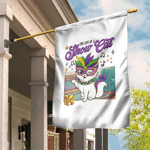 Cute Mardi Gras Cat Garden Flag The Life Of The Showcat TS14 Print Your Wear