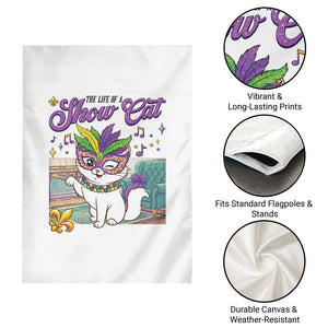 Cute Mardi Gras Cat Garden Flag The Life Of The Showcat TS14 Print Your Wear