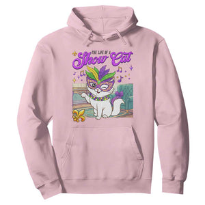 Cute Mardi Gras Cat Hoodie The Life Of The Showcat TS14 Light Pink Print Your Wear