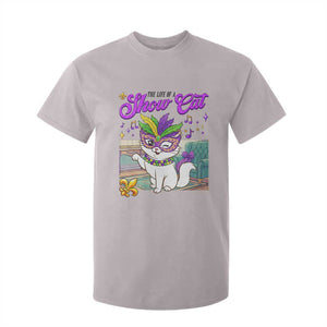 Cute Mardi Gras Cat T Shirt For Kid The Life Of The Showcat TS14 Ice Gray Print Your Wear