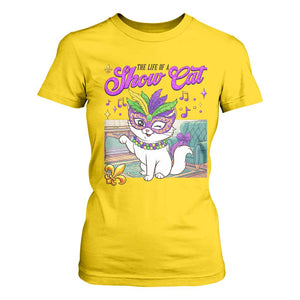 Cute Mardi Gras Cat T Shirt For Women The Life Of The Showcat TS14 Daisy Print Your Wear