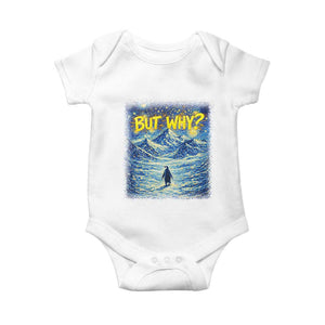 But Why Penguin Baby Onesie Starry Night Van Gogh Nihilist Penguin Hiking TS14 White Print Your Wear