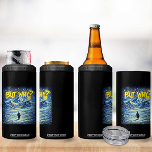 But Why Penguin 4 in 1 Can Cooler Tumbler Starry Night Van Gogh Nihilist Penguin Hiking TS14 Print Your Wear