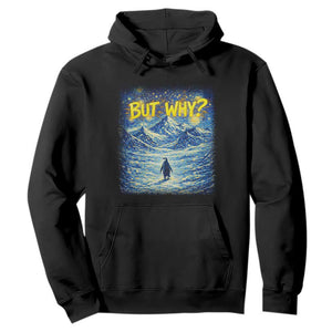 But Why Penguin Hoodie Starry Night Van Gogh Nihilist Penguin Hiking TS14 Black Print Your Wear