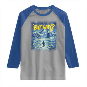 But Why Penguin Raglan Shirt Starry Night Van Gogh Nihilist Penguin Hiking TS14 Sport Gray Royal Print Your Wear