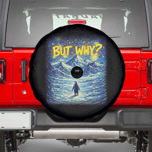 But Why Penguin Spare Tire Cover Starry Night Van Gogh Nihilist Penguin Hiking TS14 Black Print Your Wear