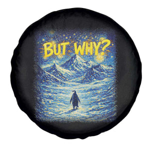 But Why Penguin Spare Tire Cover Starry Night Van Gogh Nihilist Penguin Hiking TS14 Print Your Wear