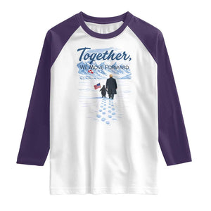 Funny Penguin Protest Raglan Shirt Trump Nihilist Penguin Minimal Political Meme TS14 White Purple Print Your Wear