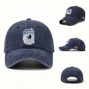 Funny Penguin Protest Washed Cotton Baseball Cap Trump Nihilist Penguin Minimal Political Meme TS14 Washed Cap Universal Fit Navy Print Your Wear
