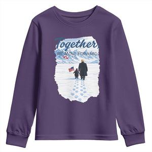 Funny Penguin Protest Youth Sweatshirt Trump Nihilist Penguin Minimal Political Meme TS14 Purple Print Your Wear