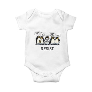 Penguins Resist Baby Onesie Nihilist Penguin Anti-Government Meme TS14 White Print Your Wear