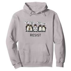 Penguins Resist Hoodie Nihilist Penguin Anti-Government Meme TS14 Ice Gray Print Your Wear
