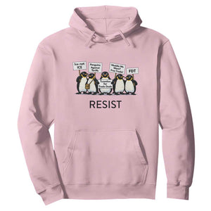 Penguins Resist Hoodie Nihilist Penguin Anti-Government Meme TS14 Light Pink Print Your Wear