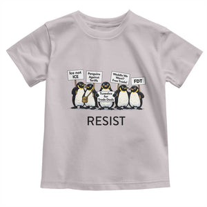 Penguins Resist Toddler T Shirt Nihilist Penguin Anti-Government Meme TS14 Ice Gray Print Your Wear