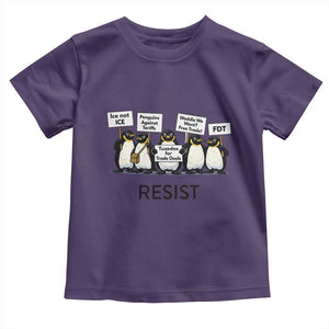 Penguins Resist Toddler T Shirt Nihilist Penguin Anti-Government Meme TS14 Purple Print Your Wear