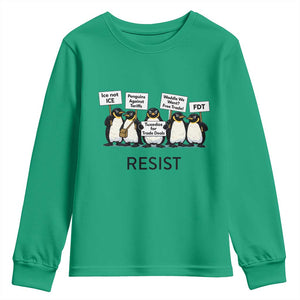 Penguins Resist Youth Sweatshirt Nihilist Penguin Anti-Government Meme TS14 Irish Green Print Your Wear