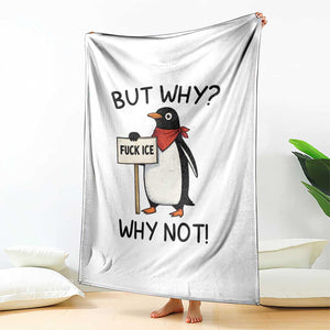 Fck ICE Throw Blanket Nihilist Penguin Anti-Government Meme TS14 Print Your Wear