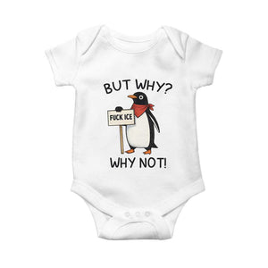 Fck ICE Baby Onesie Nihilist Penguin Anti-Government Meme TS14 White Print Your Wear