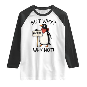 Fck ICE Raglan Shirt Nihilist Penguin Anti-Government Meme TS14 White Black Print Your Wear