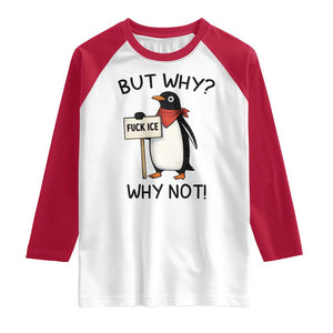 Fck ICE Raglan Shirt Nihilist Penguin Anti-Government Meme TS14 White Red Print Your Wear