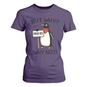 Fck ICE T Shirt For Women Nihilist Penguin Anti-Government Meme TS14 Purple Print Your Wear