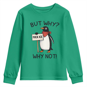 Fck ICE Youth Sweatshirt Nihilist Penguin Anti-Government Meme TS14 Irish Green Print Your Wear