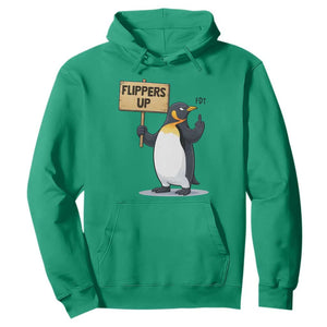 Penguins Resist Hoodie Flippers Up Protest TS14 Irish Green Print Your Wear