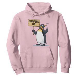 Penguins Resist Hoodie Flippers Up Protest TS14 Light Pink Print Your Wear