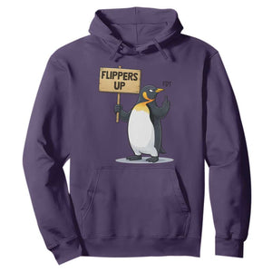 Penguins Resist Hoodie Flippers Up Protest TS14 Purple Print Your Wear