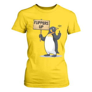 Penguins Resist T Shirt For Women Flippers Up Protest TS14 Daisy Print Your Wear