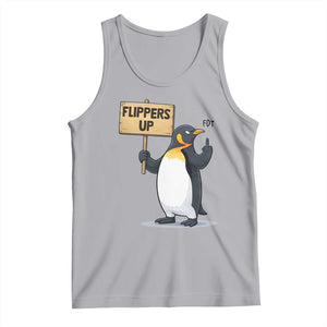 Penguins Resist Tank Top Flippers Up Protest TS14 Athletic Heather Print Your Wear