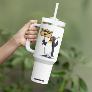 Penguins Resist Tumbler With Handle Flippers Up Protest TS14 Print Your Wear