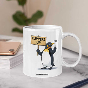 Penguins Resist Coffee Mug Flippers Up Protest TS14 Print Your Wear