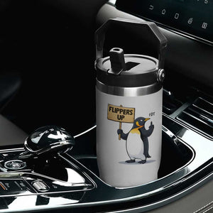 Penguins Resist Flip Straw Tumbler Flippers Up Protest TS14 Print Your Wear